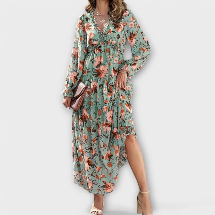 Lucette™ | Robe Élégante à Fleurs – Légèreté & Charme en Mouvement