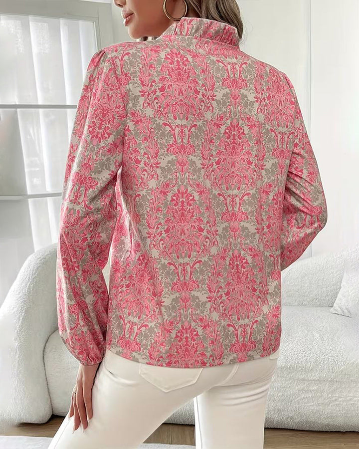 Giulietta™ | Blouse Romantique avec Volants et Détails Imprimés