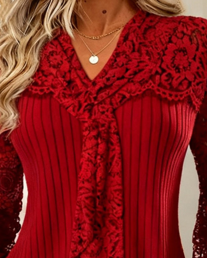 Vittoria™ | Blouse Douce en Dentelle au Style Intemporel