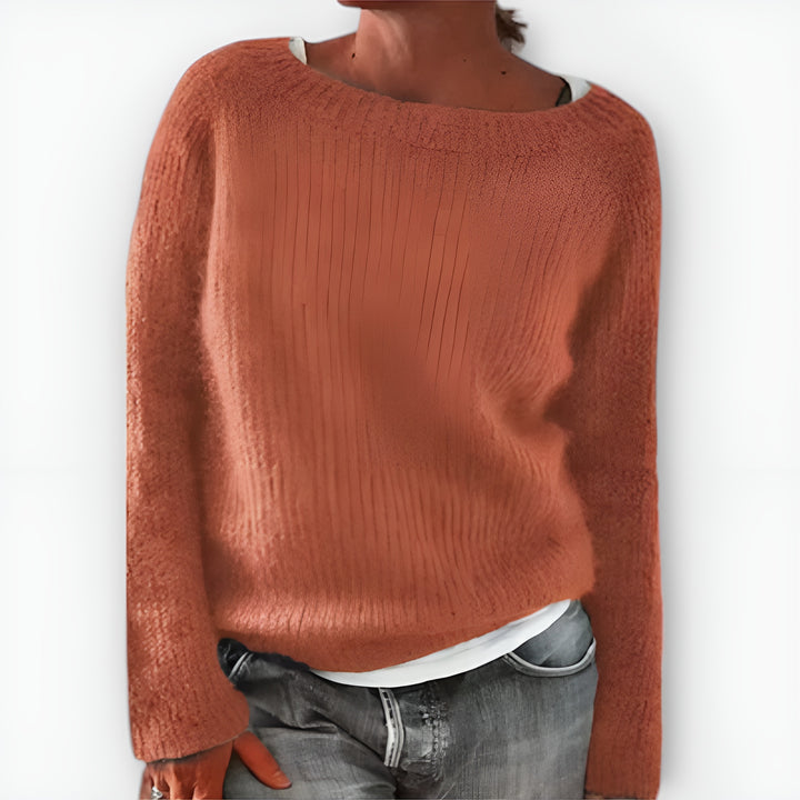Regine™ | Pull En Maille De Couleur Unie