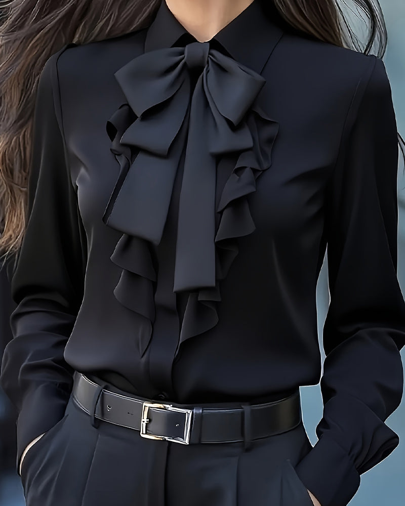 Elise™ | Blouse Élégante Avec Volants Et Charme Minimaliste Intemporel