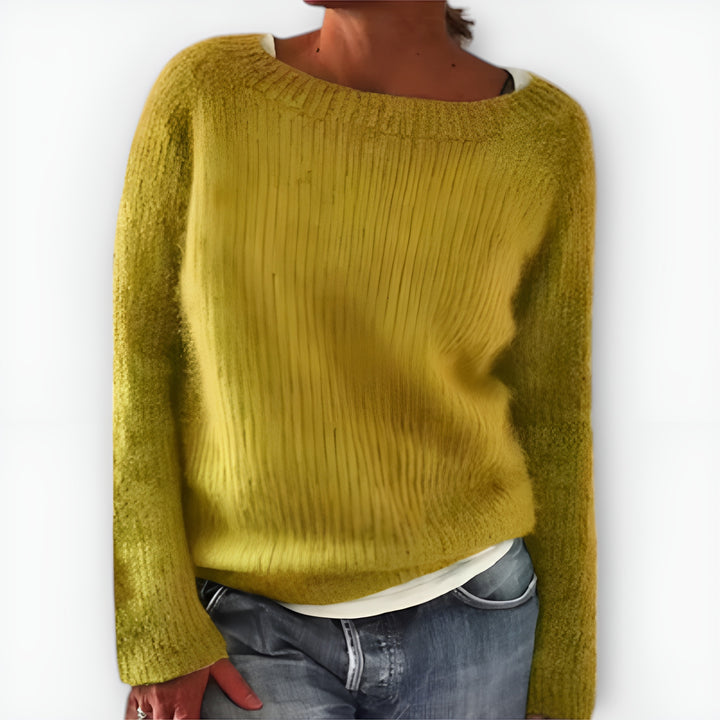 Regine™ | Pull En Maille De Couleur Unie