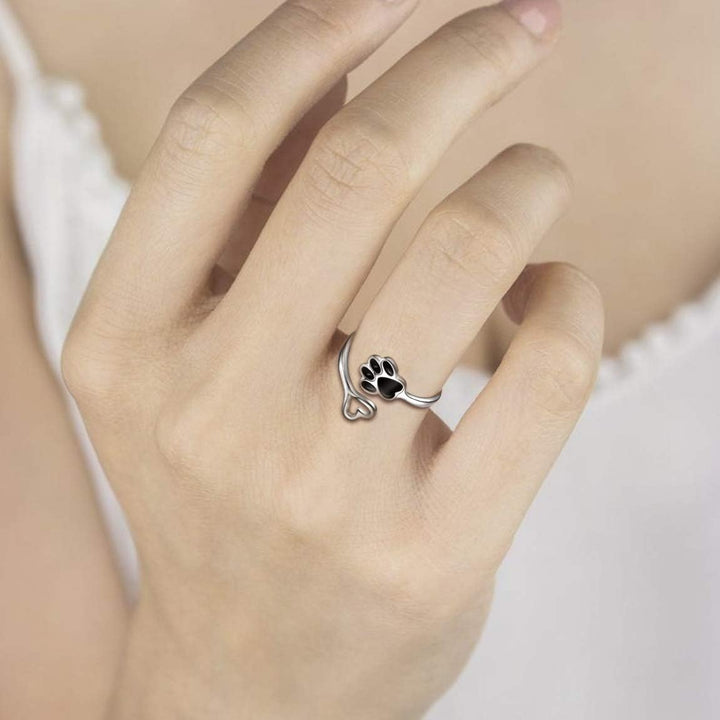 ParisPeak™ | Bague Symbolique Empreinte de Patte