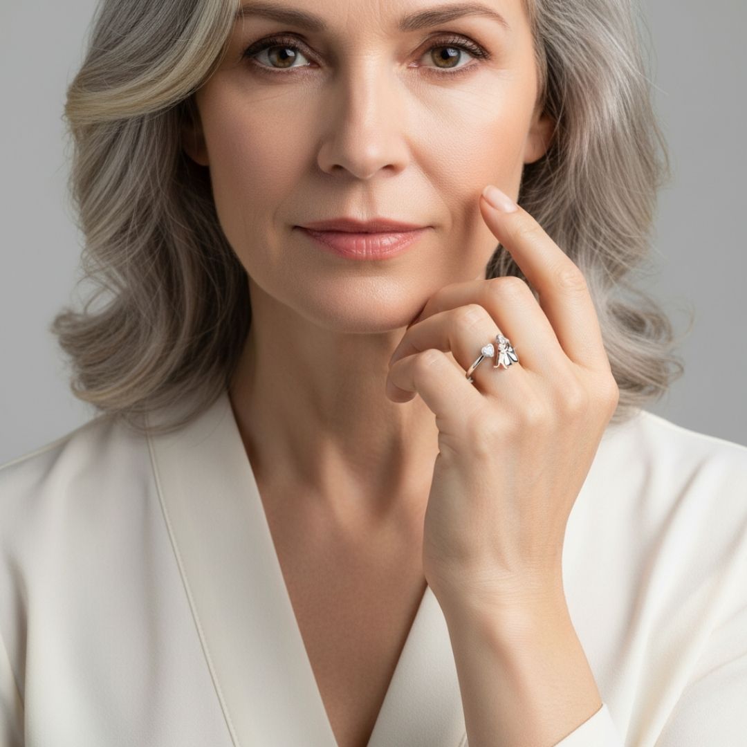 ParisPeak™ | Bague Émotionnelle au Diamant en Cœur (Rose)