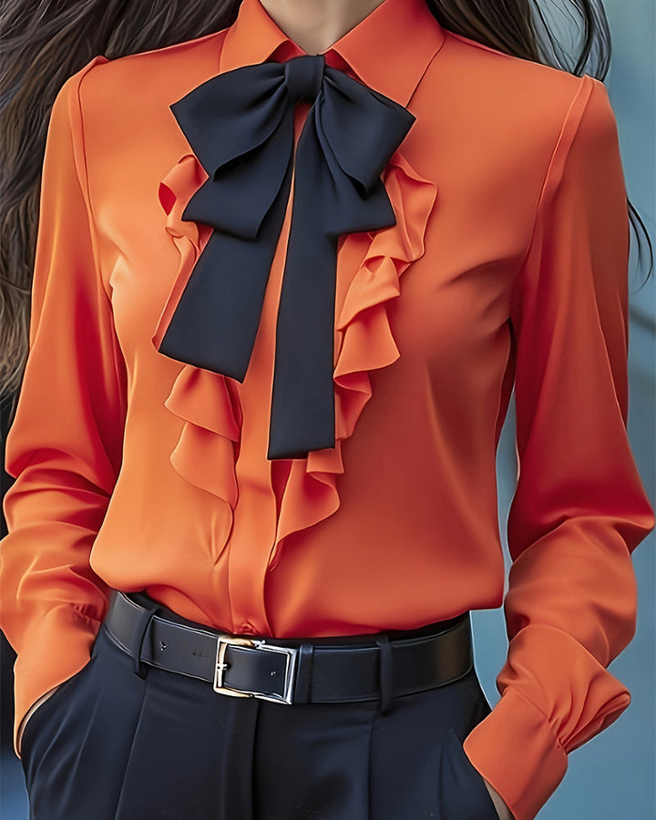 Elise™ | Blouse Élégante Avec Volants Et Charme Minimaliste Intemporel