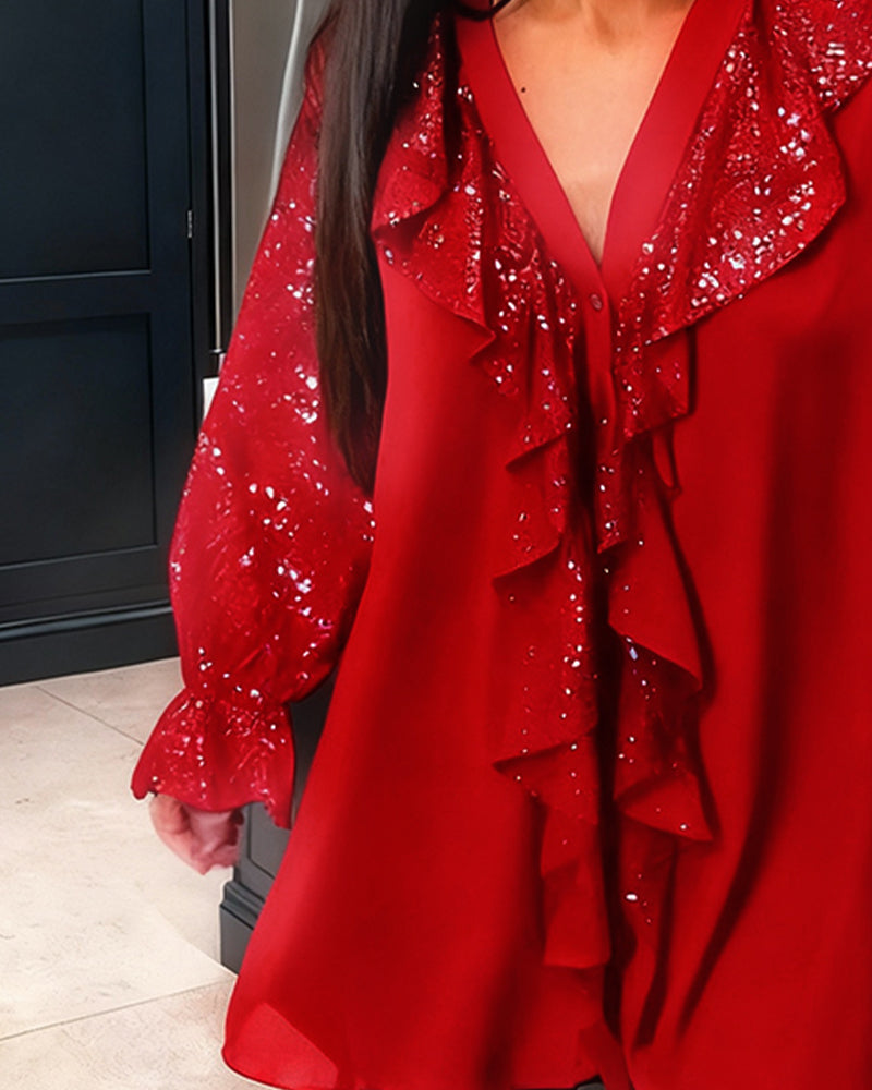 Anaëlle™ | Blouse Élégante & Confortable avec Volants