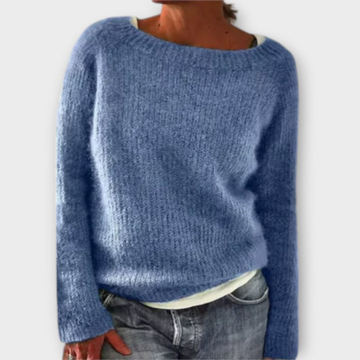 Regine™ | Pull En Maille De Couleur Unie