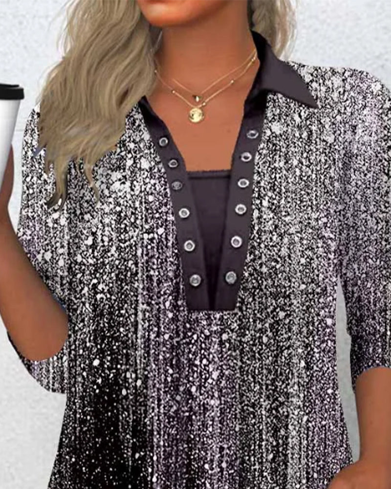 Alessa™ | Blouse Confortable à Imprimé et Col Revers Élégant