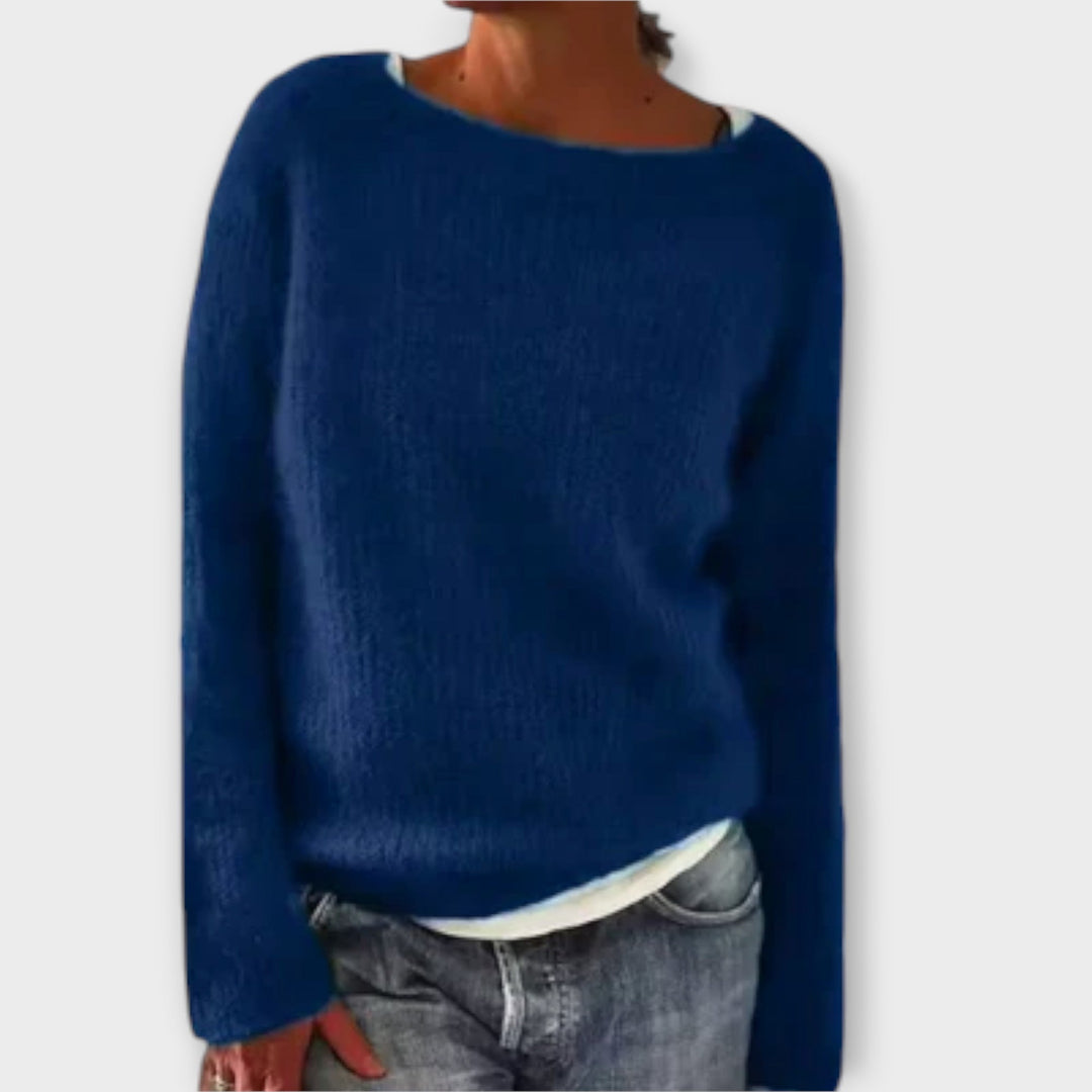 Regine™ | Pull En Maille De Couleur Unie