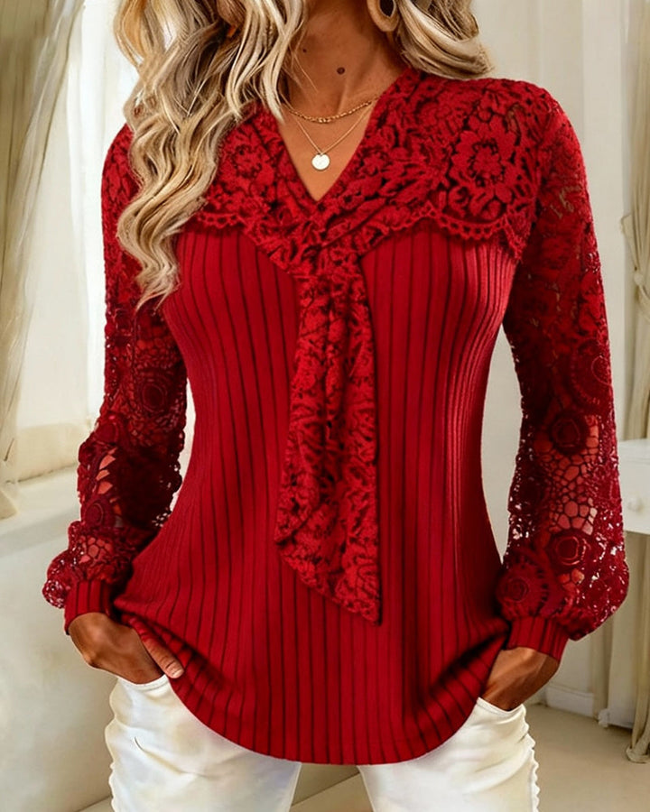 Vittoria™ | Blouse Douce en Dentelle au Style Intemporel