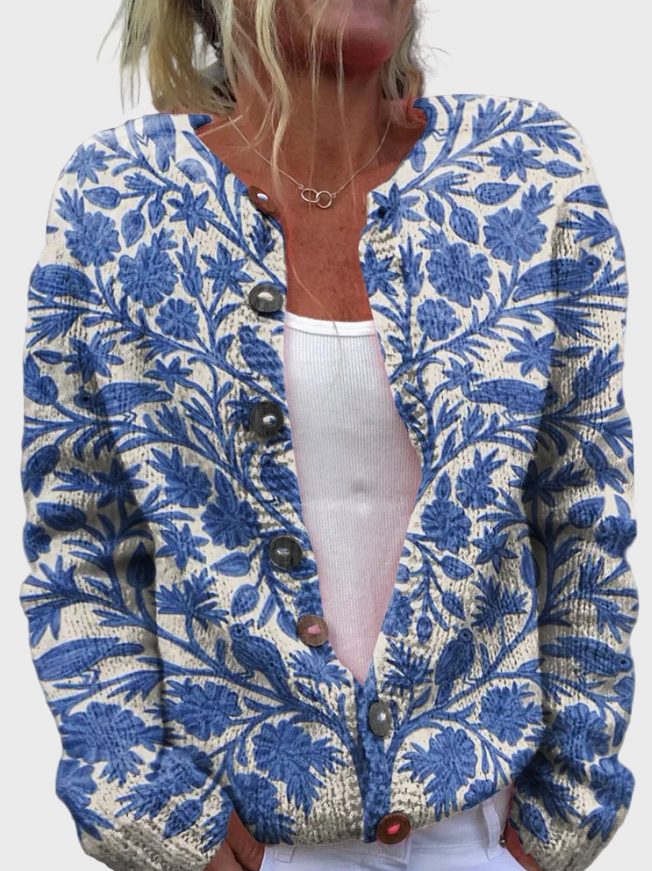 Floretta™ | Gilet En Maille À Motif Floral