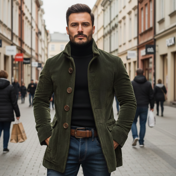 ParisPeak™ | Blazer Classique En Velours Côtelé