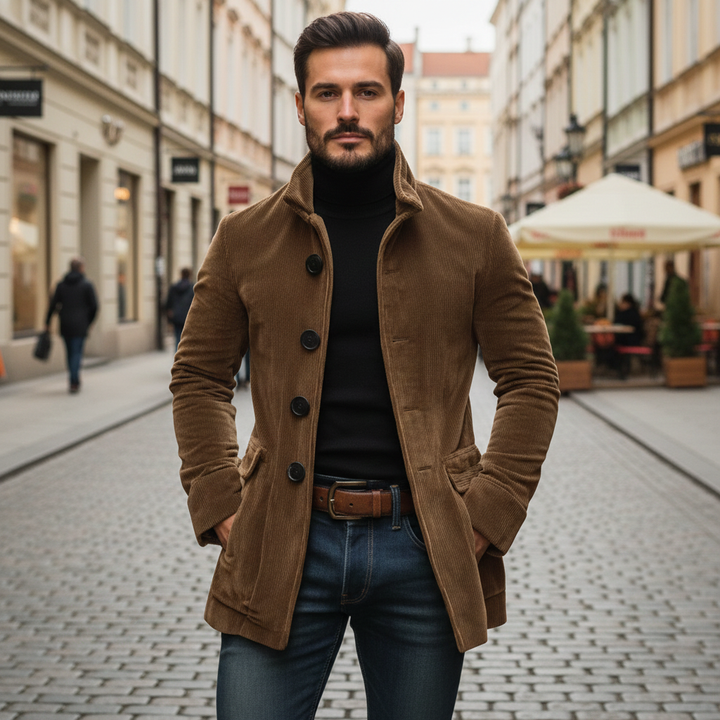 ParisPeak™ | Blazer Classique En Velours Côtelé