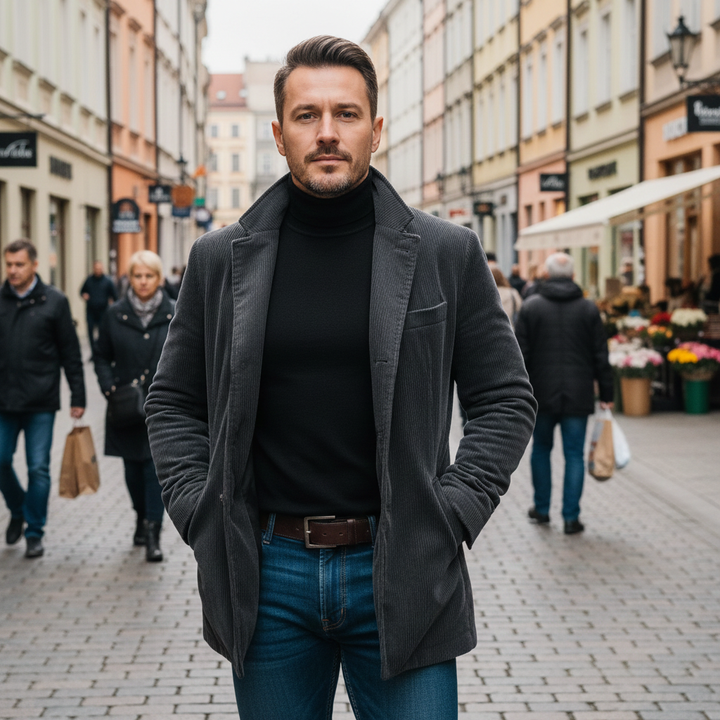 ParisPeak™ | Blazer Classique En Velours Côtelé