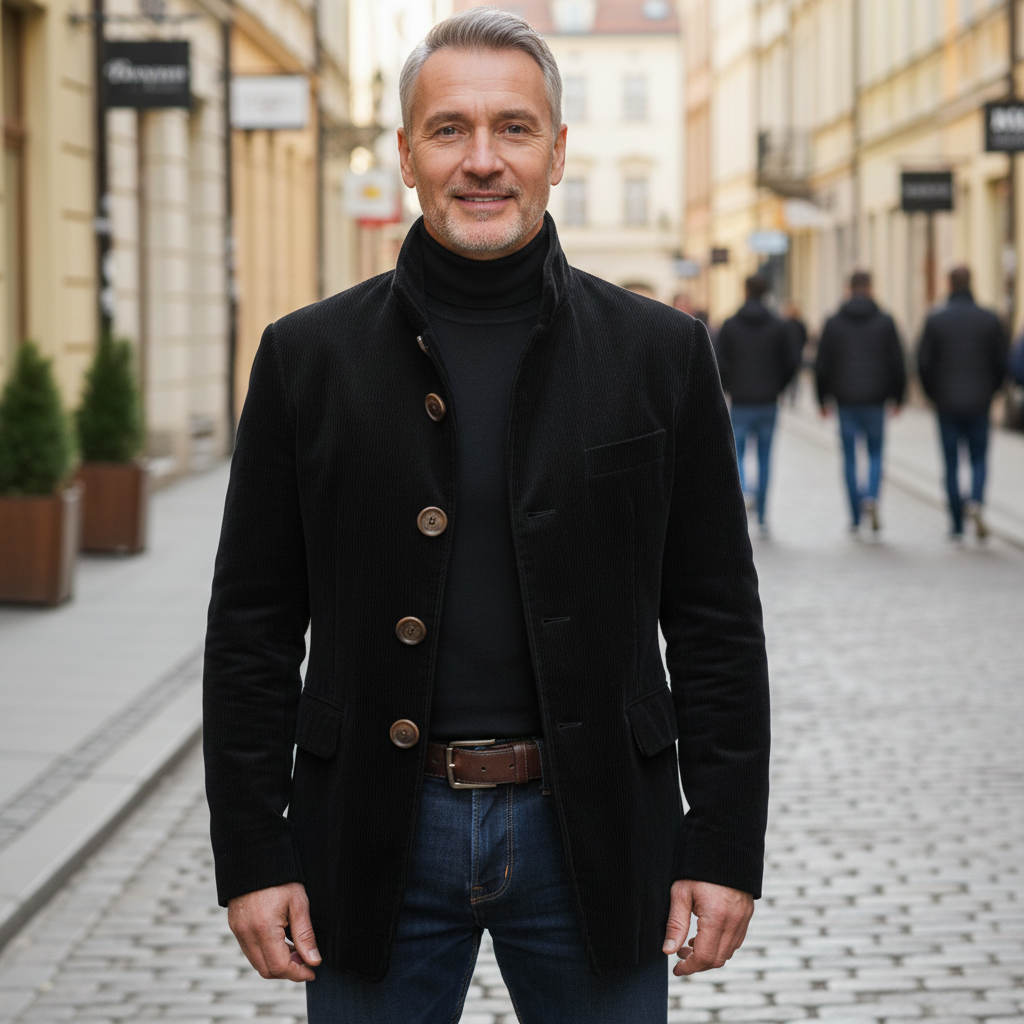 ParisPeak™ | Blazer Classique En Velours Côtelé