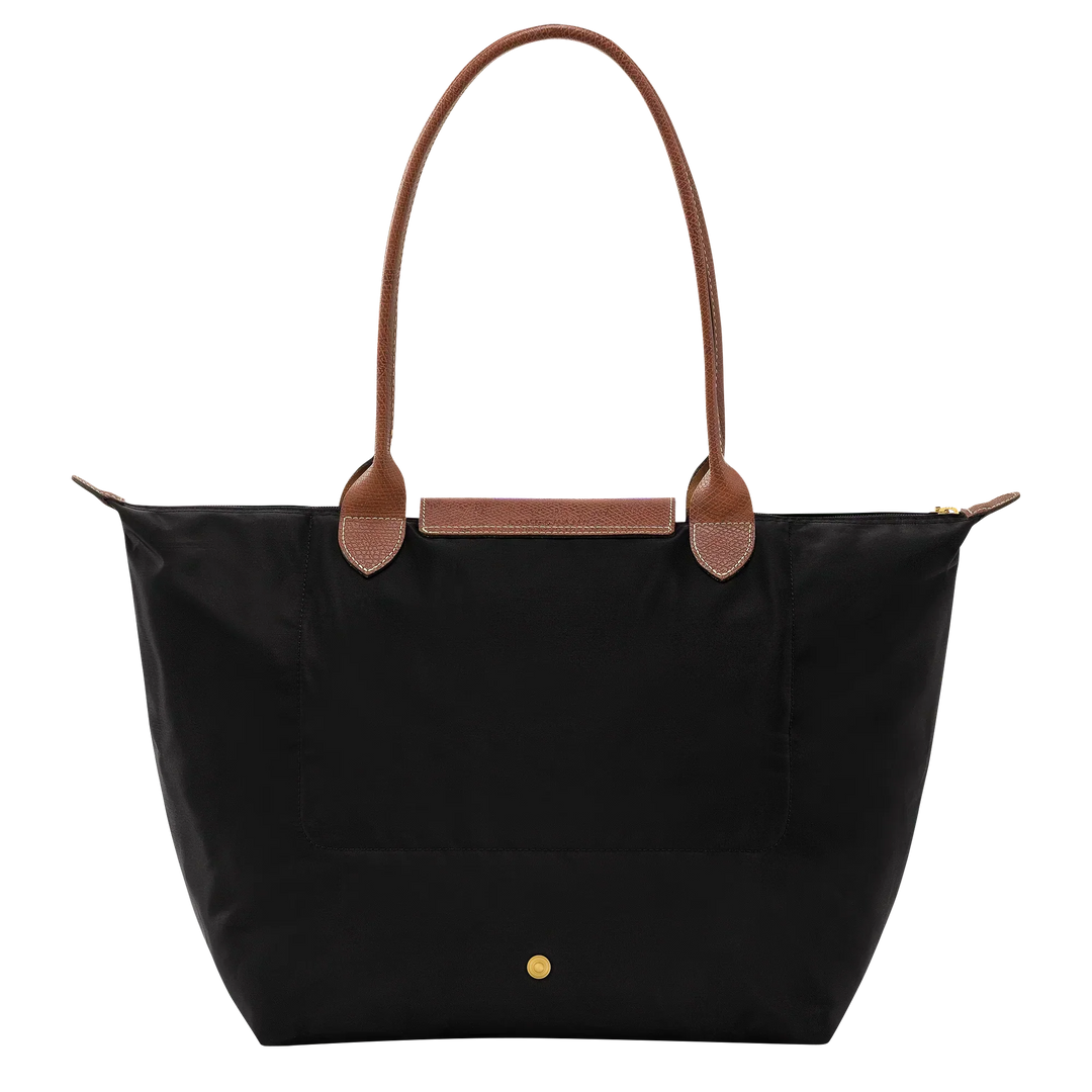 La Yolande Lumière™ Noir | Sac Shopper Pliable en Nylon Premium