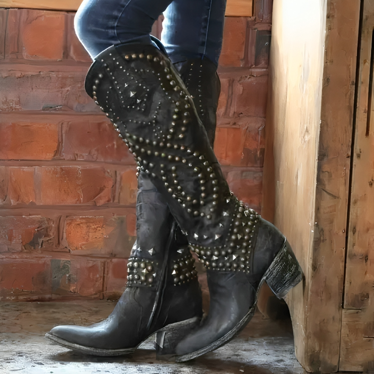 Cécile™ | Bottes hautes au style western & au confort quotidien