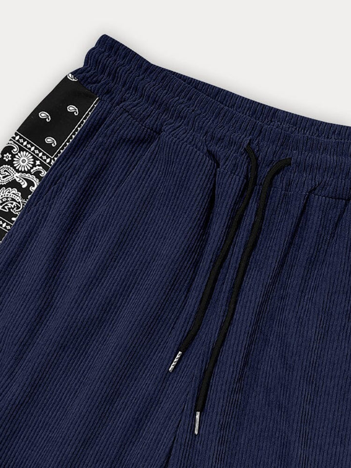 ParisPeak™ | Pantalon Athleisure En Velours Côtelé À Motif