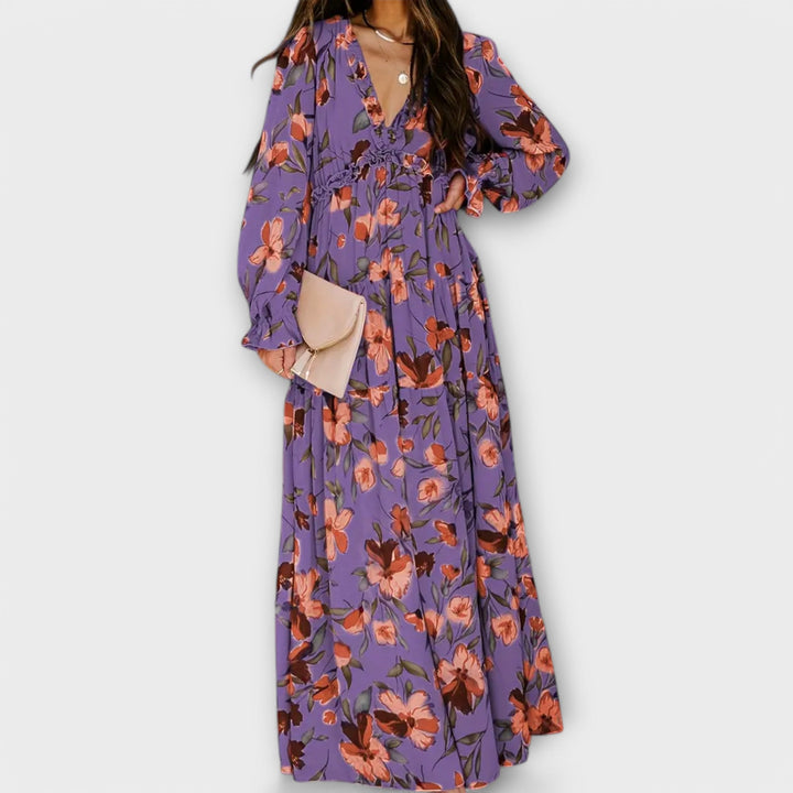 Lucette™ | Robe Élégante à Fleurs – Légèreté & Charme en Mouvement