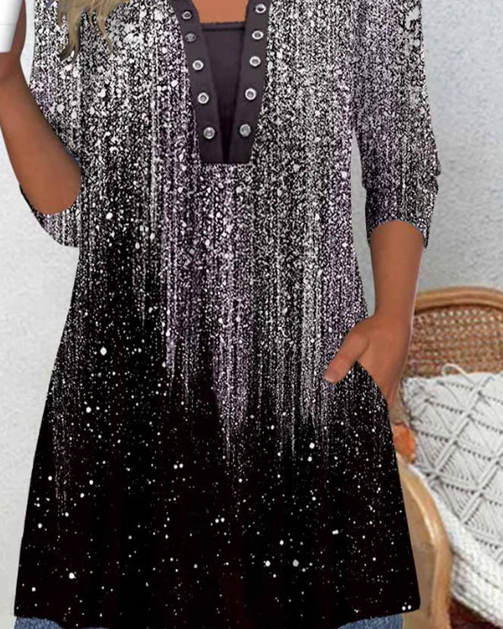 Alessa™ | Blouse Confortable à Imprimé et Col Revers Élégant