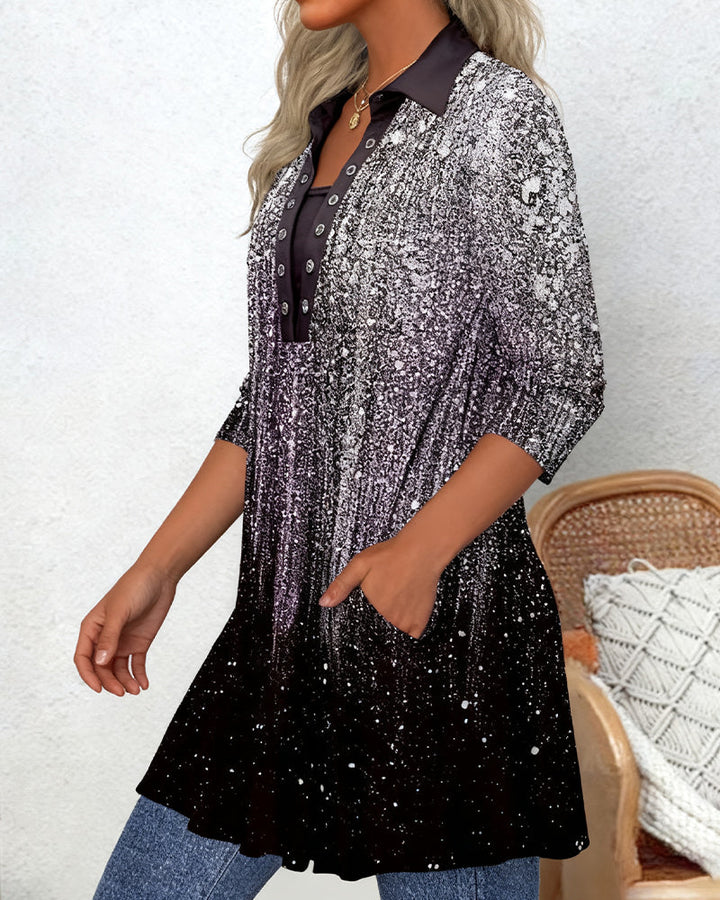 Alessa™ | Blouse Confortable à Imprimé et Col Revers Élégant