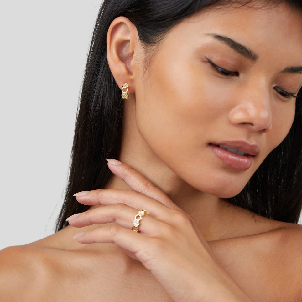 ParisPeak™ | Bague Abeille Dorée Avec Cristaux