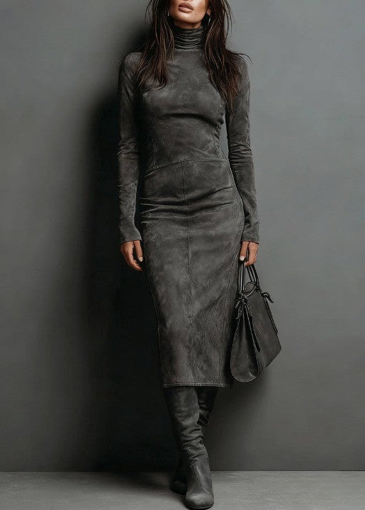 ParisPeak™ | Robe Midi Effet Suédé