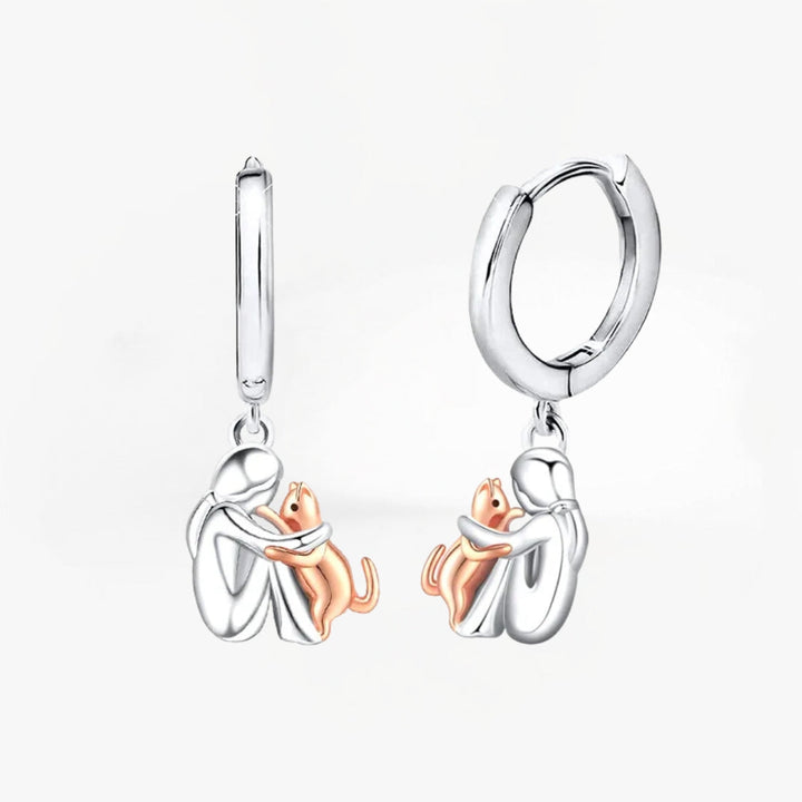 ParisPeak™ | Boucles d’Oreilles Émotion Chat (Fermeture ronde)